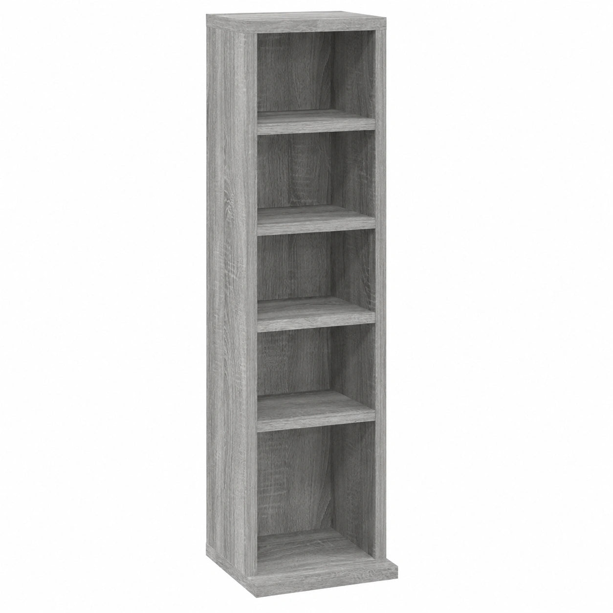 Estantería de Almacenamiento para CDs y Libros en Madera Gris Sonoma