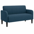 Sofá Loveseat de Terciopelo Azul 109 cm, Asiento Doble para Sala