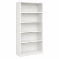 Estantería de Madera Blanca 80x30x189cm para Almacenaje y Libros