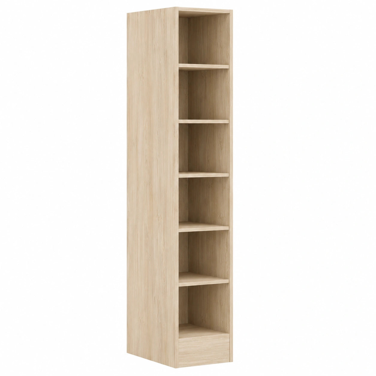 Estantería Vertical Estrecha Chelsea Blanca con 6 Estantes de SHIITO