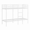 Estructura de Litera Alta de Acero Blanco 75x190 cm, Mobiliario de Dormitorio