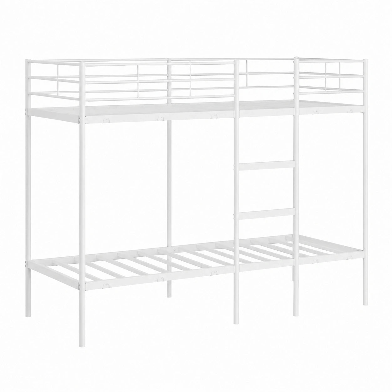 Estructura de Litera Alta de Acero Blanco 75x190 cm, Mobiliario de Dormitorio