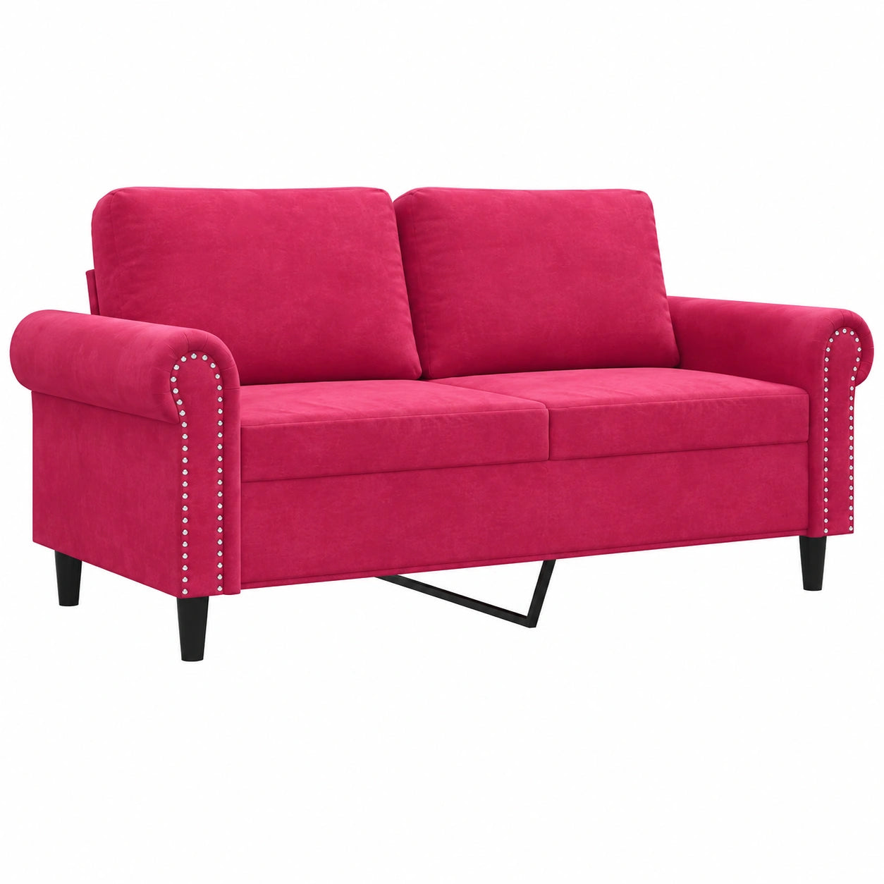 Sofá de 2 Plazas de Terciopelo Rojo, vidaXL, Relajación y Comodidad para el Salón