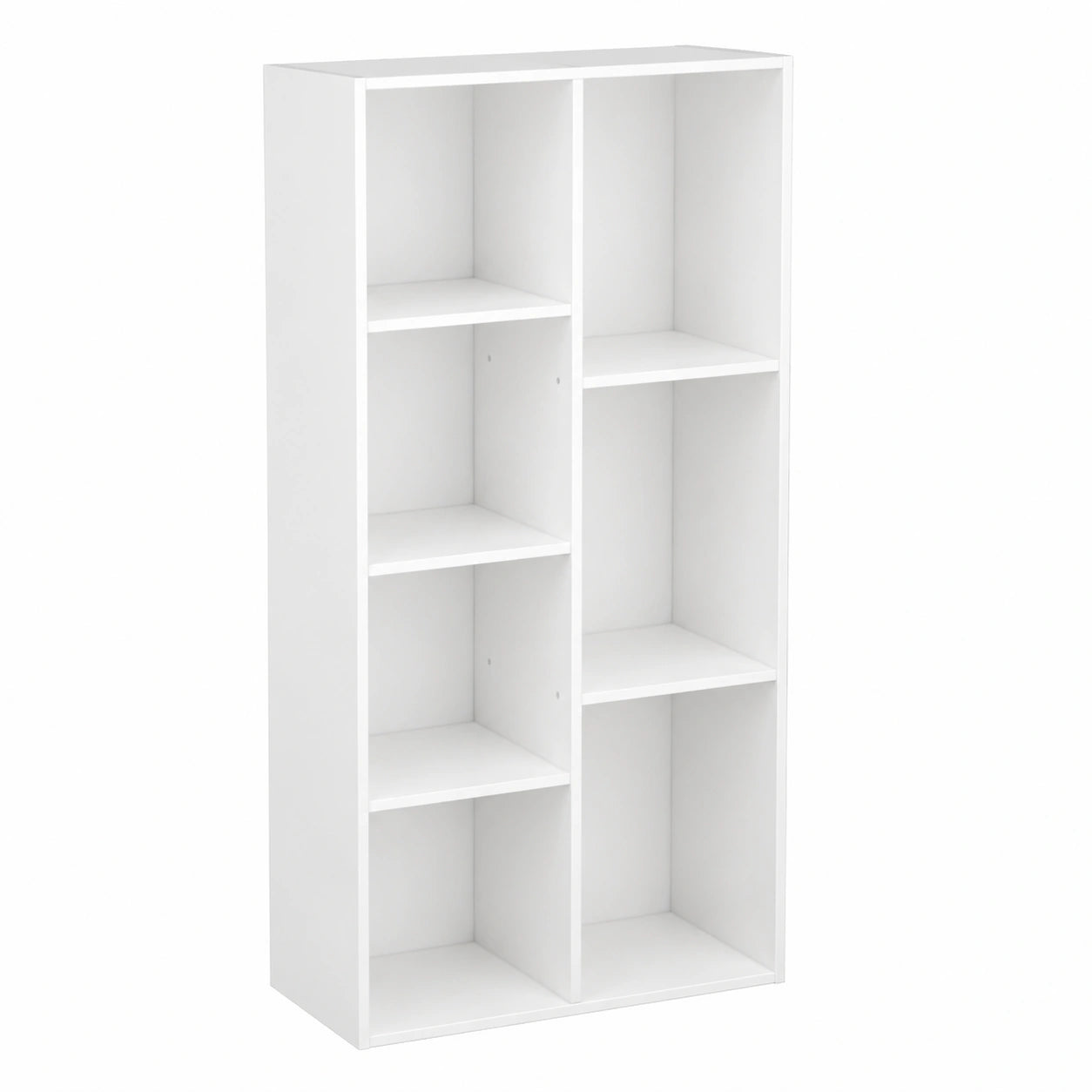 Estantería de Cubos de 7 Compartimentos en Blanco, 50x24x106 cm