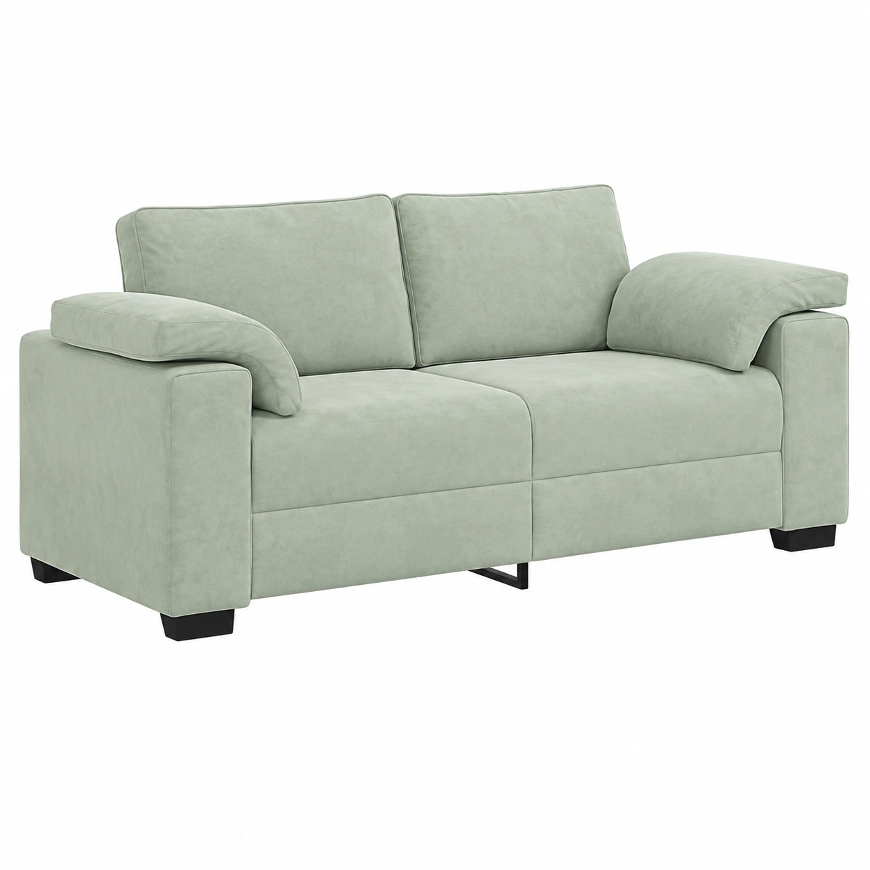 Sofá Loveseat de Terciopelo Gris Claro 180x77x82 cm, 27kg