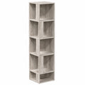 Estantería de Esquina Gris Sonoma de Madera Contrachapada para Salón