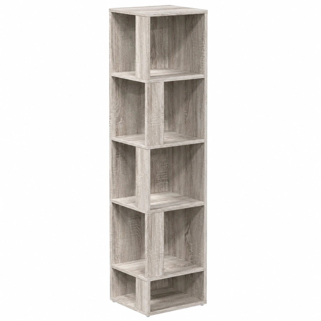 Estantería de Esquina Gris Sonoma de Madera Contrachapada para Salón