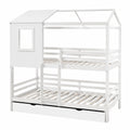 Cama Infantil con Diseño de Casita y Cama Nido 90x190 cm
