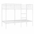 Cama Litera de Acero Blanco 75x190 cm sin Colchón
