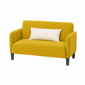 Sofá Loveseat de Terciopelo Amarillo 109 cm, Elegante y Confortable