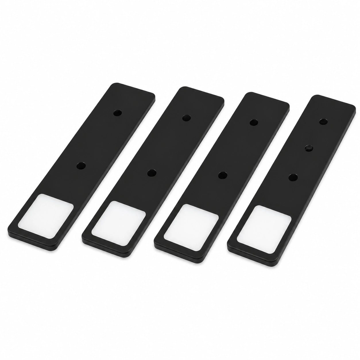 Juego de 4 Lámparas LED para Muebles, 3W, Negro, Luz Blanca Neutra