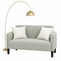 Sofá Loveseat de Terciopelo Gris Claro 109 cm Moderno y Elegante