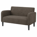 Sofá Loveseat de Cuero Sintético Gris Oscuro de 110 cm