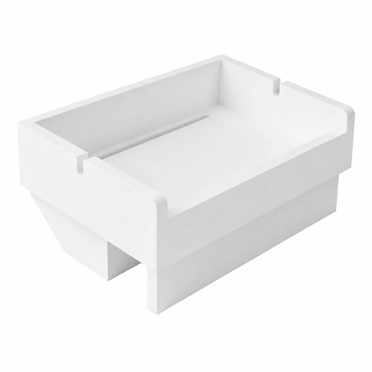 Mesita Flotante de Bambú Blanca, Mesa Elevada con Guía de Cables, Soporte Ajustable para Cama de 0-45 mm, Ideal para Dormitorio y Litera