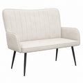 Sofá Dos Plazas Terciopelo Crema 115x61x87 cm, Elegancia Minimalista