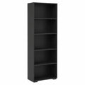 Estantería de Madera con 5 Compartimentos para Almacenaje y Libros - Color Negro