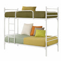 Cama Metálica Luna 80x180 con Somier Reforzado, Color Blanco, para Adultos y Niños