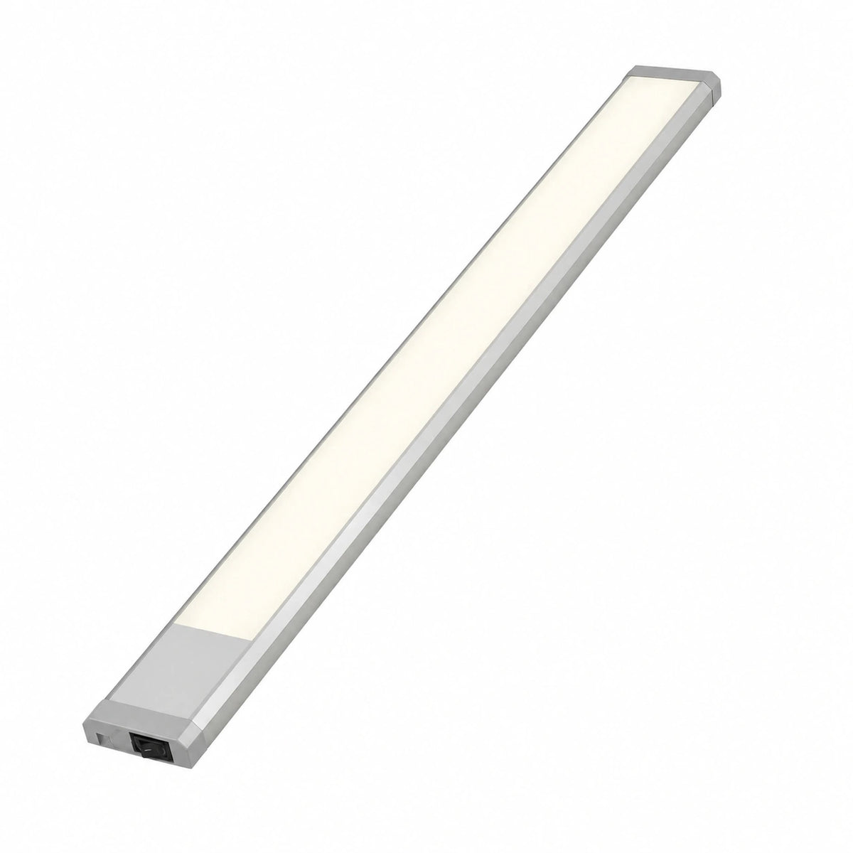 B.K.Licht - Tira LED de 10W, Luz Cálida 3000K, 1100lm, Ideal para Cocina y Armarios, Color Plata