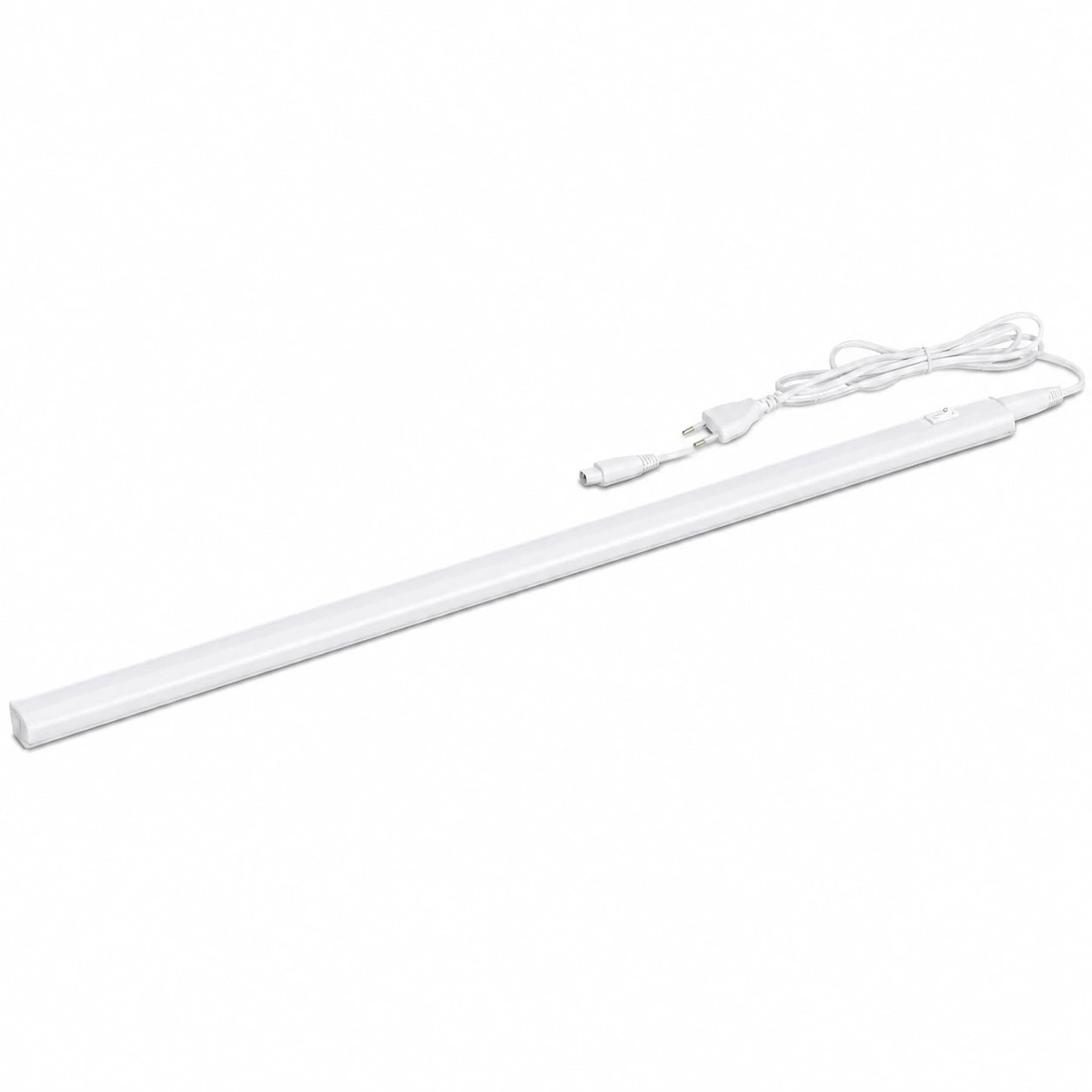 Lámpara LED para Cocina 60cm con Enchufe y Interruptor - 9W, 1400lm, Luz Blanca Neutra - Barra LED 230V, Ideal para Armario 570x30x22mm