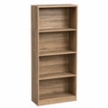 Estantería Modular de Madera, 4 Estantes, Color Natural para Hogar u Oficina, 147x60 cm