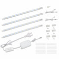 Luz LED para Muebles con Interruptor, 5W, 400 lm, 4000K, Tira Lumínica Extensible para Cocina y Vitrinas, Sistema Plug-in, 3 x 26 cm