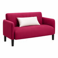 Sofá Loveseat de Terciopelo Rojo Vino 109 cm