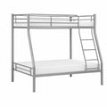 Litera Triple Gris con Camas Matrimonio y Individual 90x190/135x190