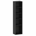 Estantería Modular Oxford de Madera Negra con 5 Niveles