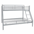 Cama Matrimonial de Metal Castle 140x190 + 90x190 cm | Robusta y Ahorra Espacio | Color Plata