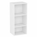Estantería de Roble Blanco Oxford, 3 Niveles para Oficina y Sala de Estar, 80x32x24 cm