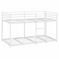 Estructura de Litera Alta de Acero Blanco 90x190 cm sin Colchón