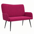 Sofá de Dos Plazas Terciopelo Rojo Vino, Diseño Moderno y Elegante