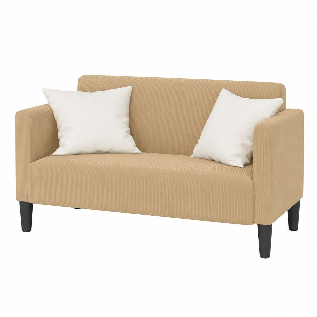 Sofá Loveseat de Pana Gris Verde 109 cm para Sala