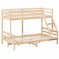 Litera de Pino Macizo 90x200/120x200 cm - Cama Alta con Somier para Dormitorio