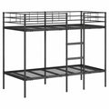 Litera de Metal Negra sin Colchón 90x190 cm para Dormitorio