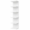 Estantería Modular Blanca para Oficina y Hogar, 7 Niveles Ajustables con Sistema de Fijación