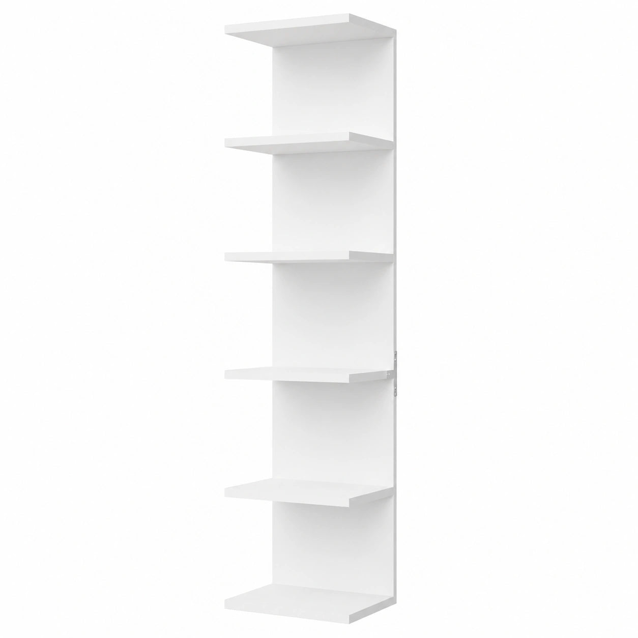 Estantería Modular Blanca para Oficina y Hogar, 7 Niveles Ajustables con Sistema de Fijación