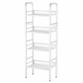 Estantería de 5 Niveles con Ganchos en S, Librería Metálica Minimalista para Hogar y Oficina, Blanco
