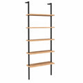 Estantería Industrial con Baldas de Melamina Safir y Estructura de Acero Negro, Alto 183 cm, Ancho 60 cm, Fondo 20 cm