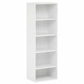Furinno Luder Estantería de Pie de 5 Estantes, Blanco Moderno
