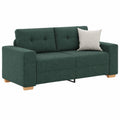 Sofá Loveseat Verde Oscuro 140 cm, Tejido Poliéster, Estructura de Madera, Confortable, Ideal para Salón y Dormitorio