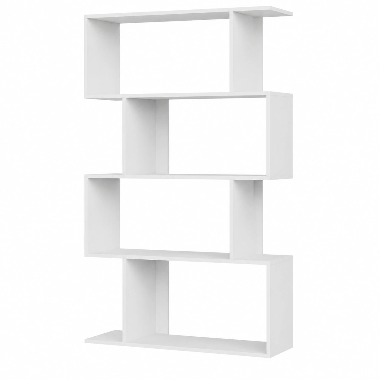 Estantería de pared WOLTU con 6 compartimentos, MDF blanco 60x23,5x160cm