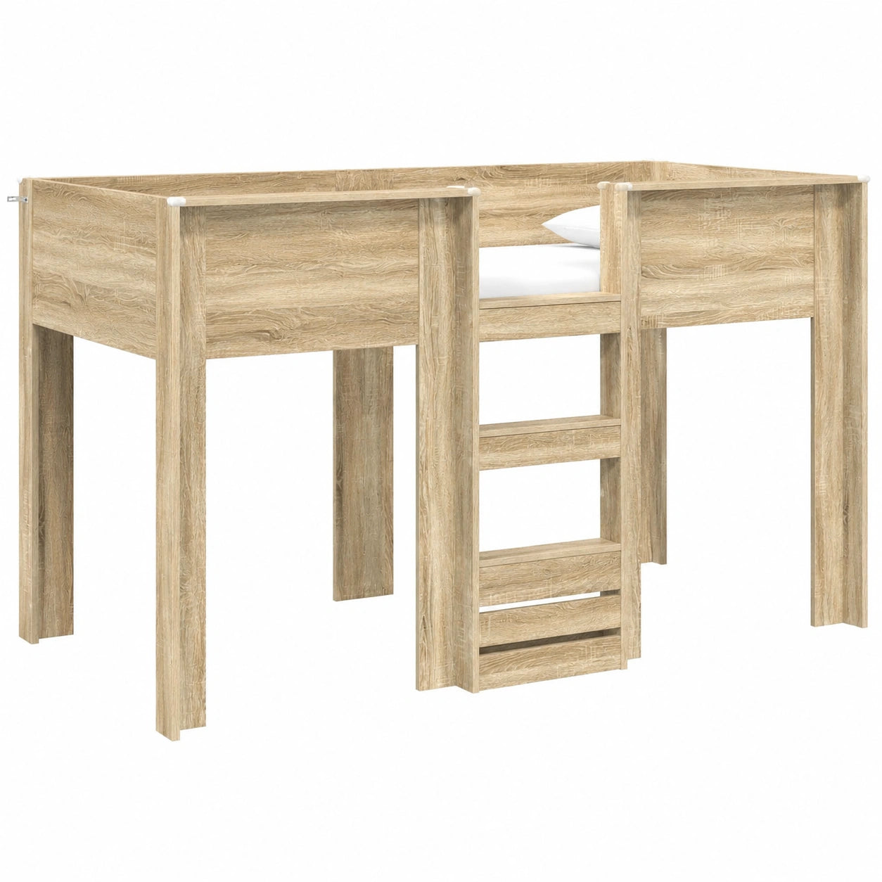 Litera Moderna para Niños con Colchón, Roble Sonoma, 100 x 200 cm, Diseño Minimalista y Funcional